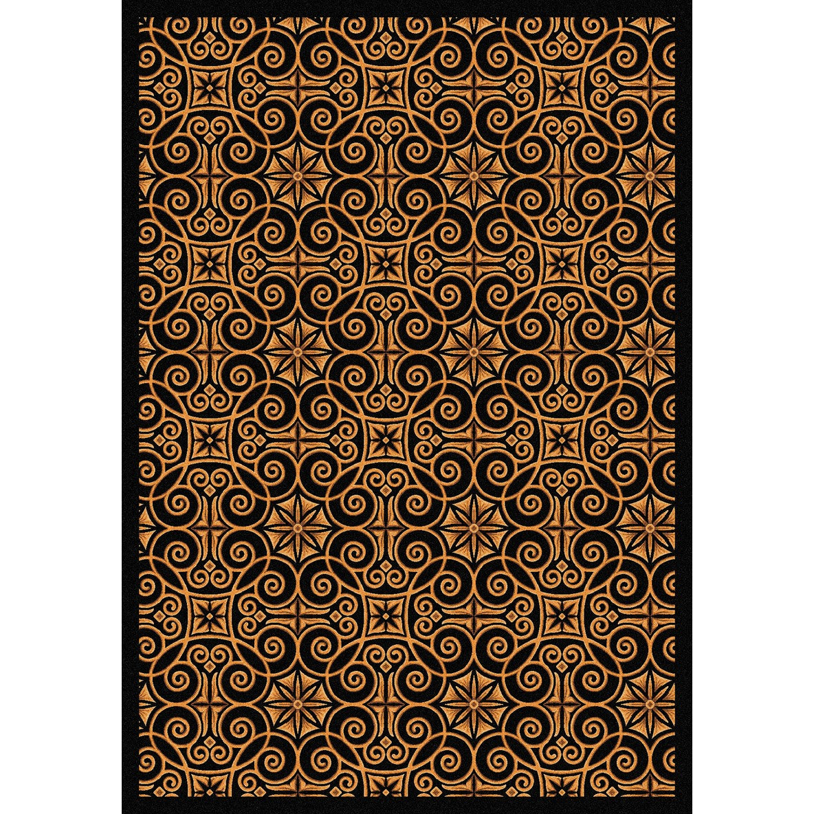 Antique Scroll 5'4" x 7'8" area rug in color Black