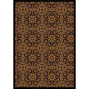 Antique Scroll 5'4" x 7'8" area rug in color Black
