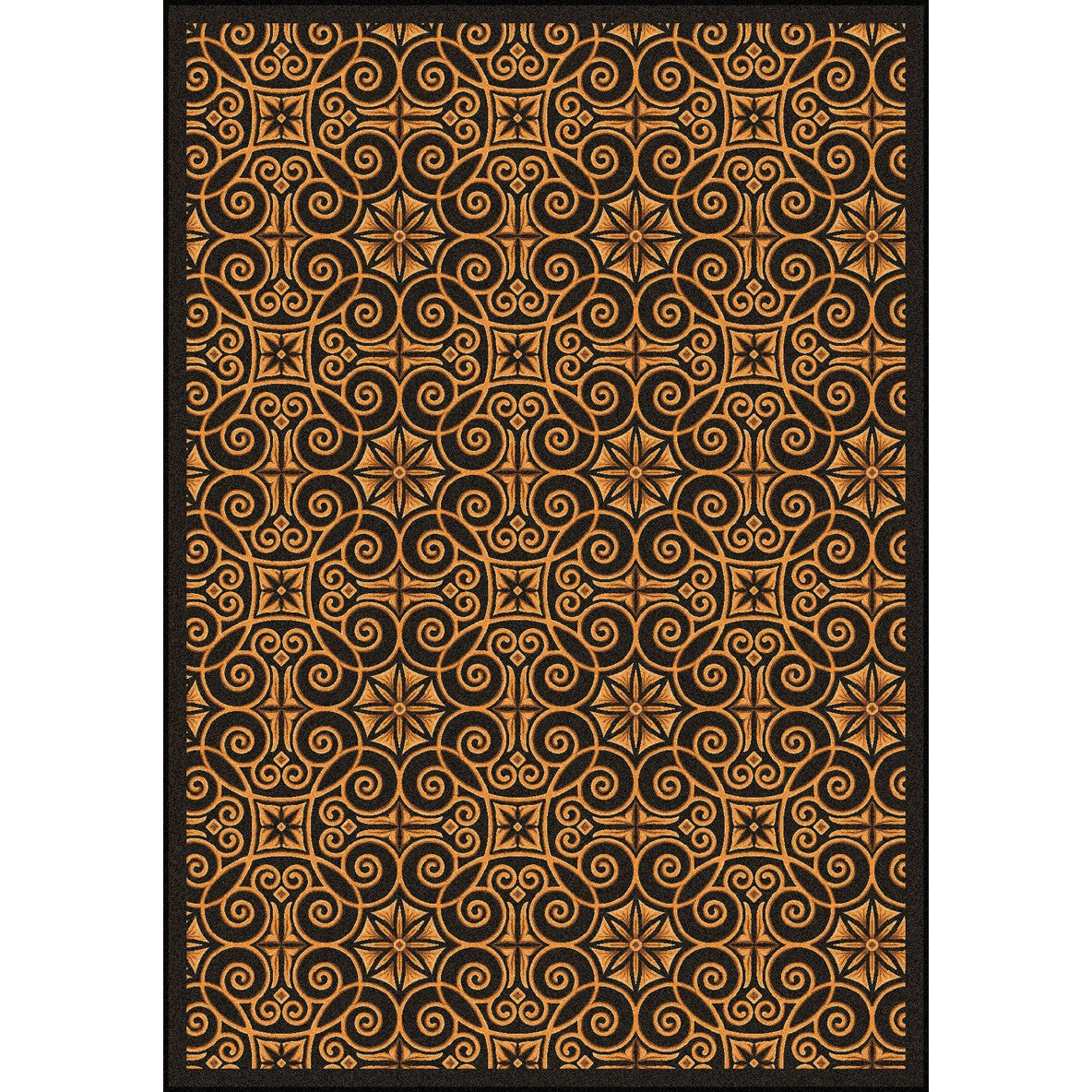 Antique Scroll 5'4" x 7'8" area rug in color Brown