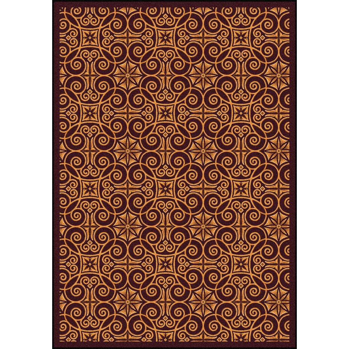 Antique Scroll 3'10" x 5'4" area rug in color Burgundy