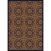 Antique Scroll 5'4" x 7'8" area rug in color Navy