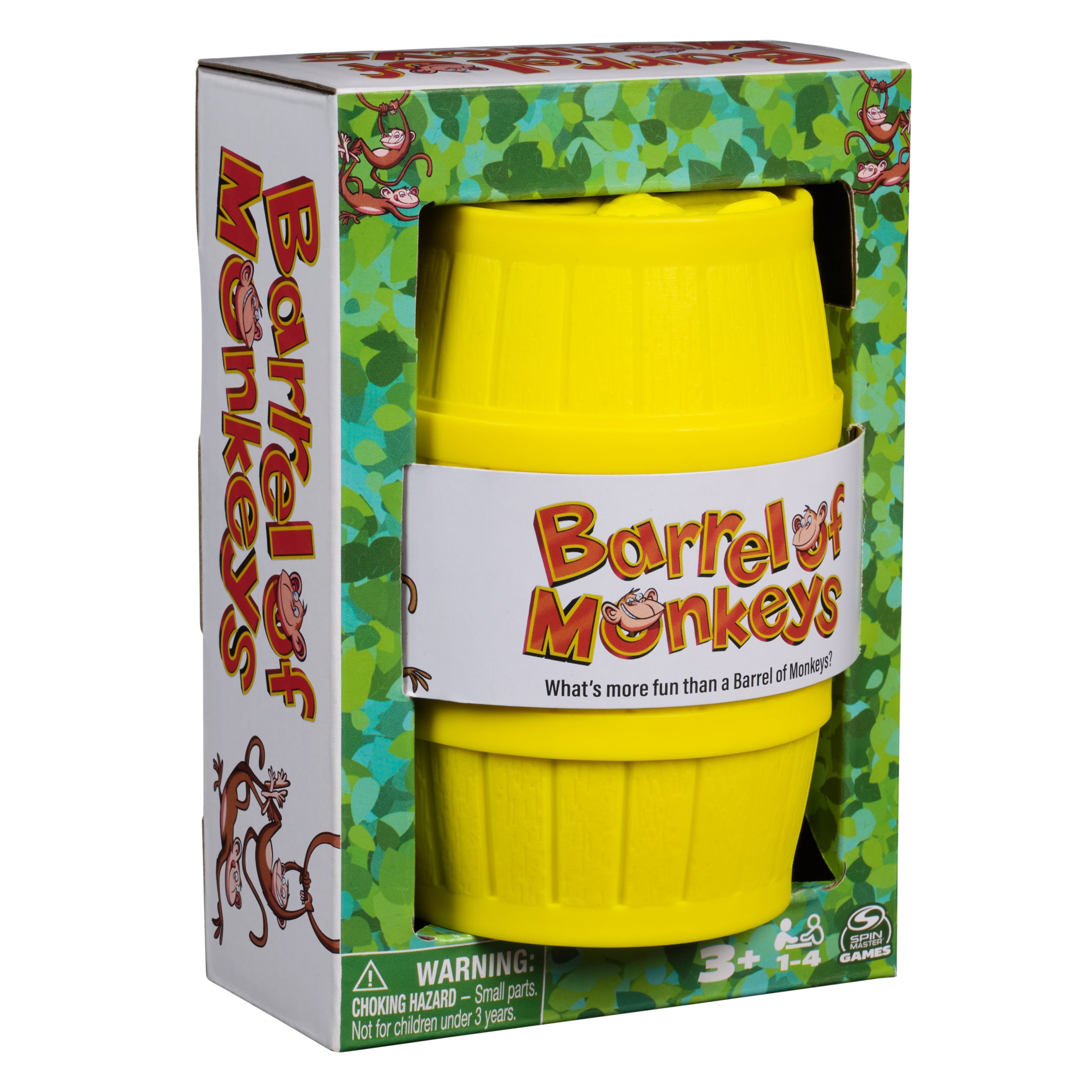 Spin Master Games, Barrel of Monkeys, Retro Linking Fun for Preschoolers, Family Games, 1 & Up Players, for Ages 3 & Up