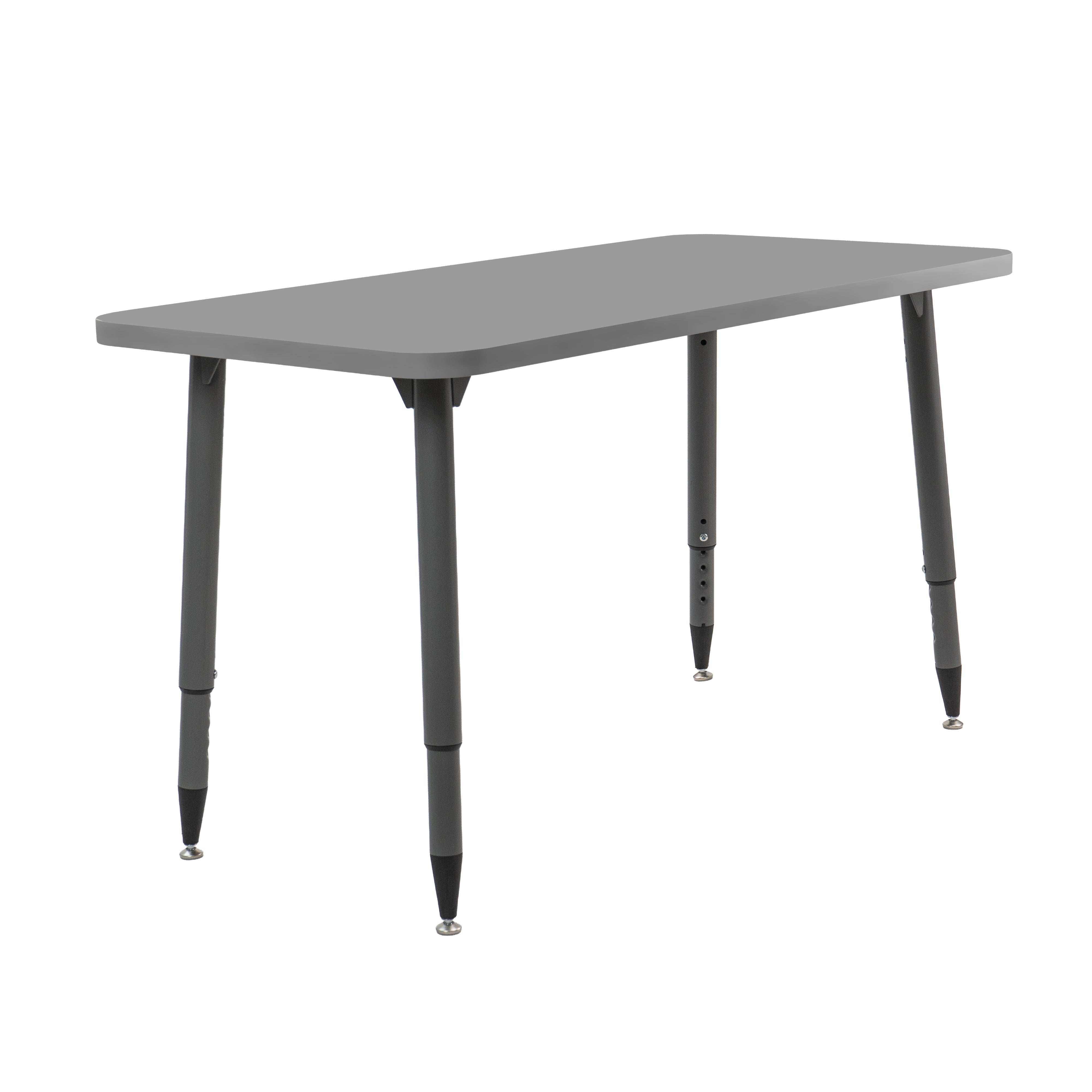 Adapte 24" x 48" Rectangle Thermofused Activity Table with Adjustable Tapered Legs - North Sea/North Sea