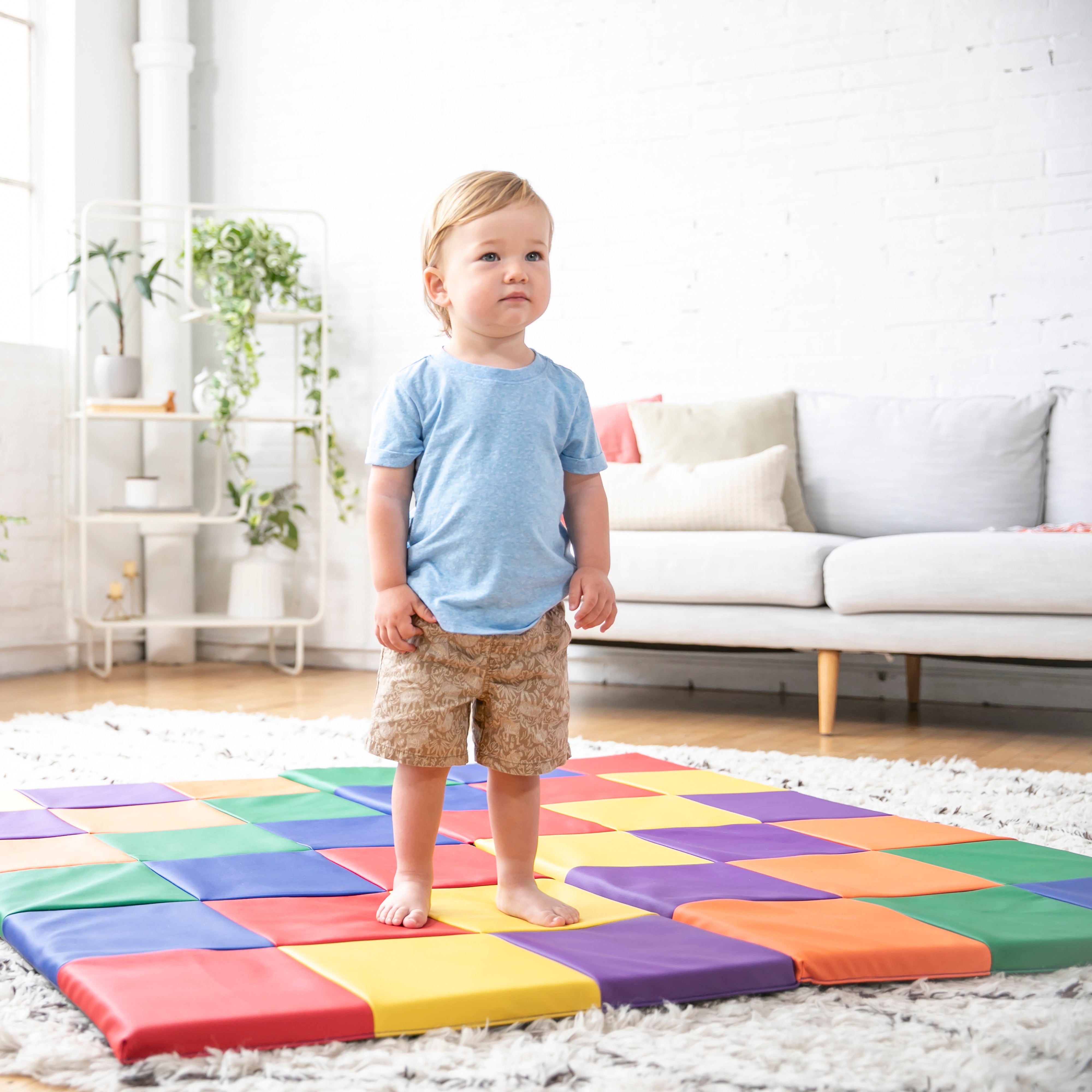 SoftZone Patchwork Toddler Activity Mat - Assorted