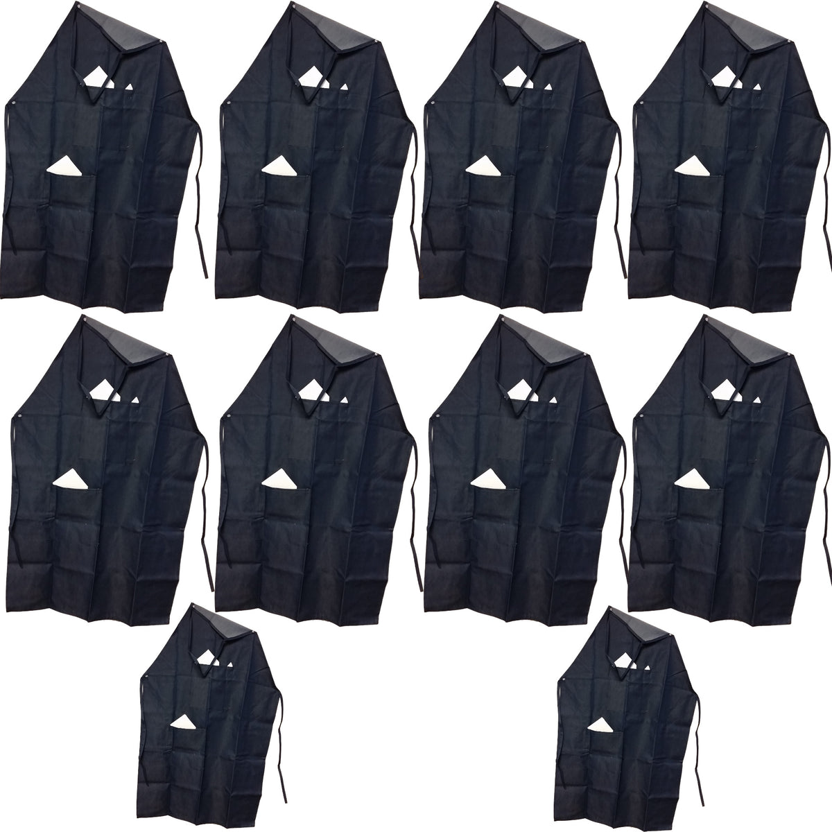 Apron, Blue Denim, 4 Pocket, 26" x 42.5", Pack of 10