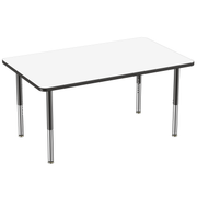36" x 60" Rectangle Dry-Erase Activity Table with Adjustable Super Legs - Whiteboard/Black