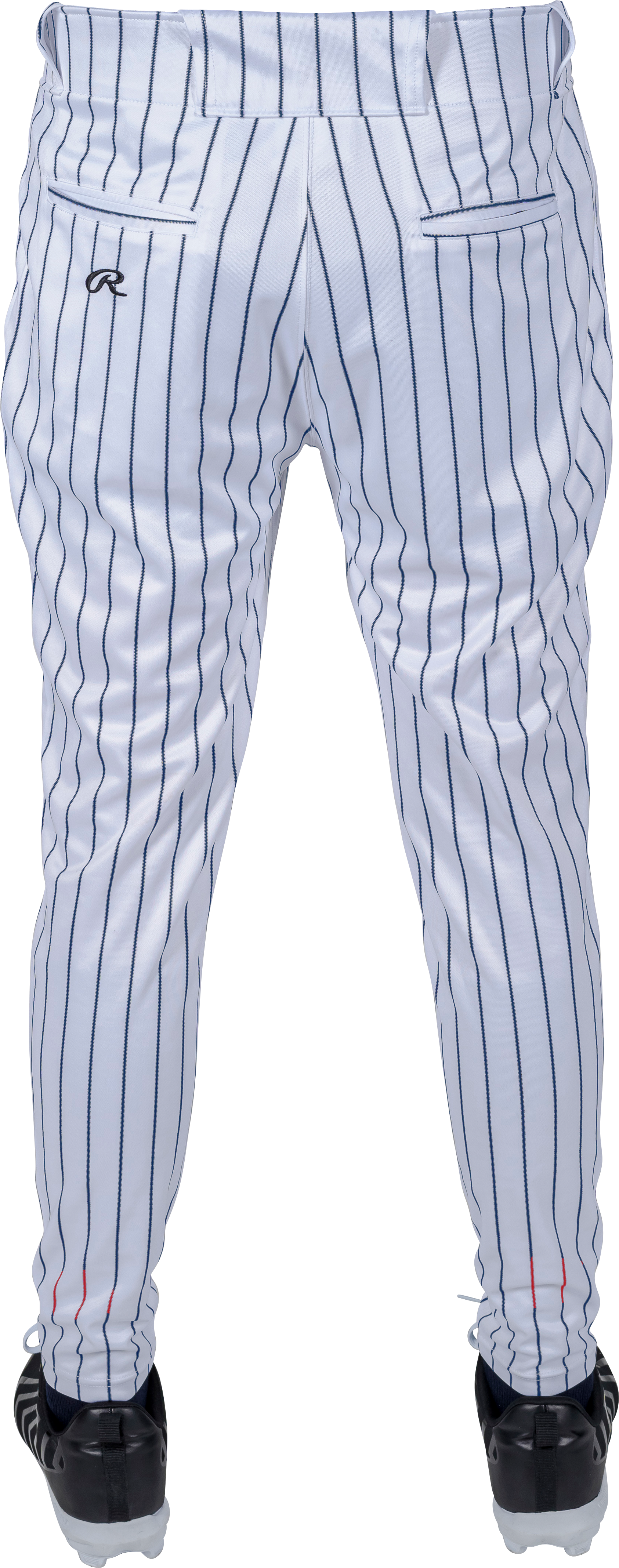 Rawlings Youth Plated Pro Taper Fit Pant With Sublimated Pro Stripe - Small - White/Navy