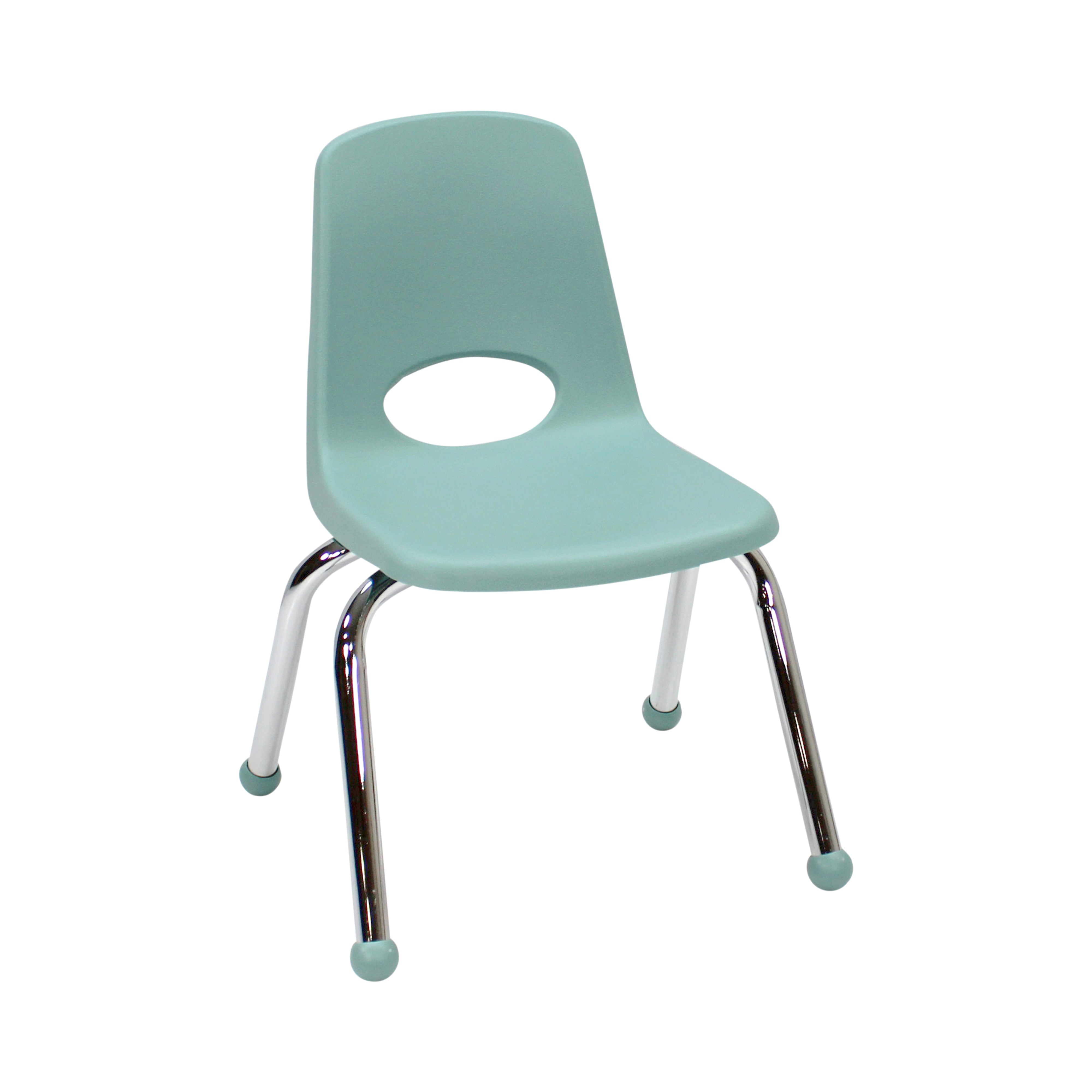 12" Stack Chair with Ball Glides - Seafoam