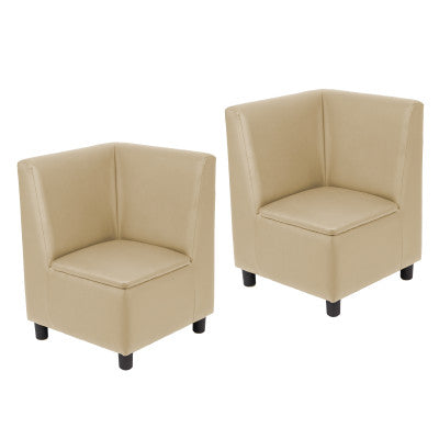 Kid Comfort Collective Modular Corner Chairs, 2-Piece - Sand