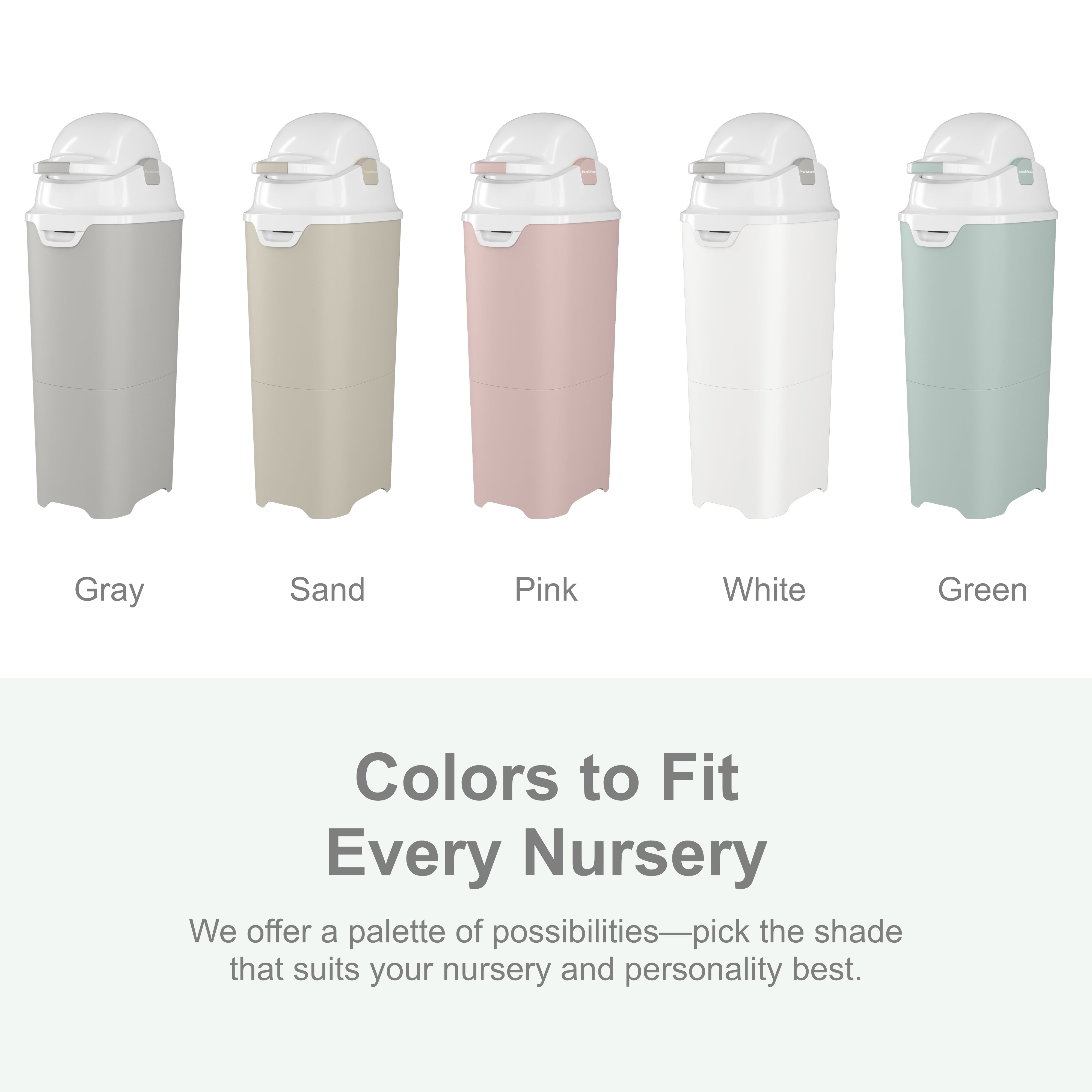 Foundations Tall Diaper Pail, Sand