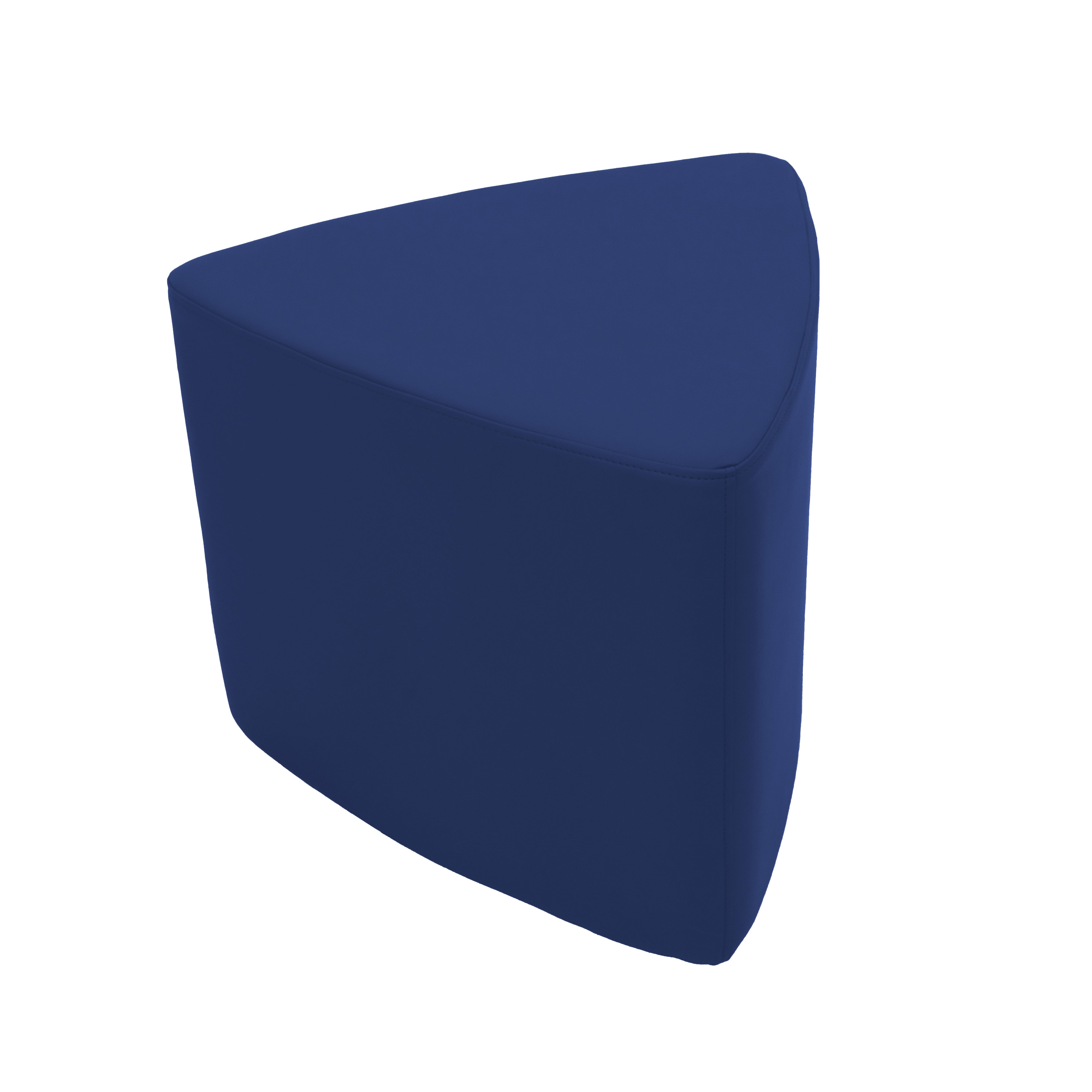 Pro Series Upholstered Rounded Triangle Ottoman, 18" Height - Navy
