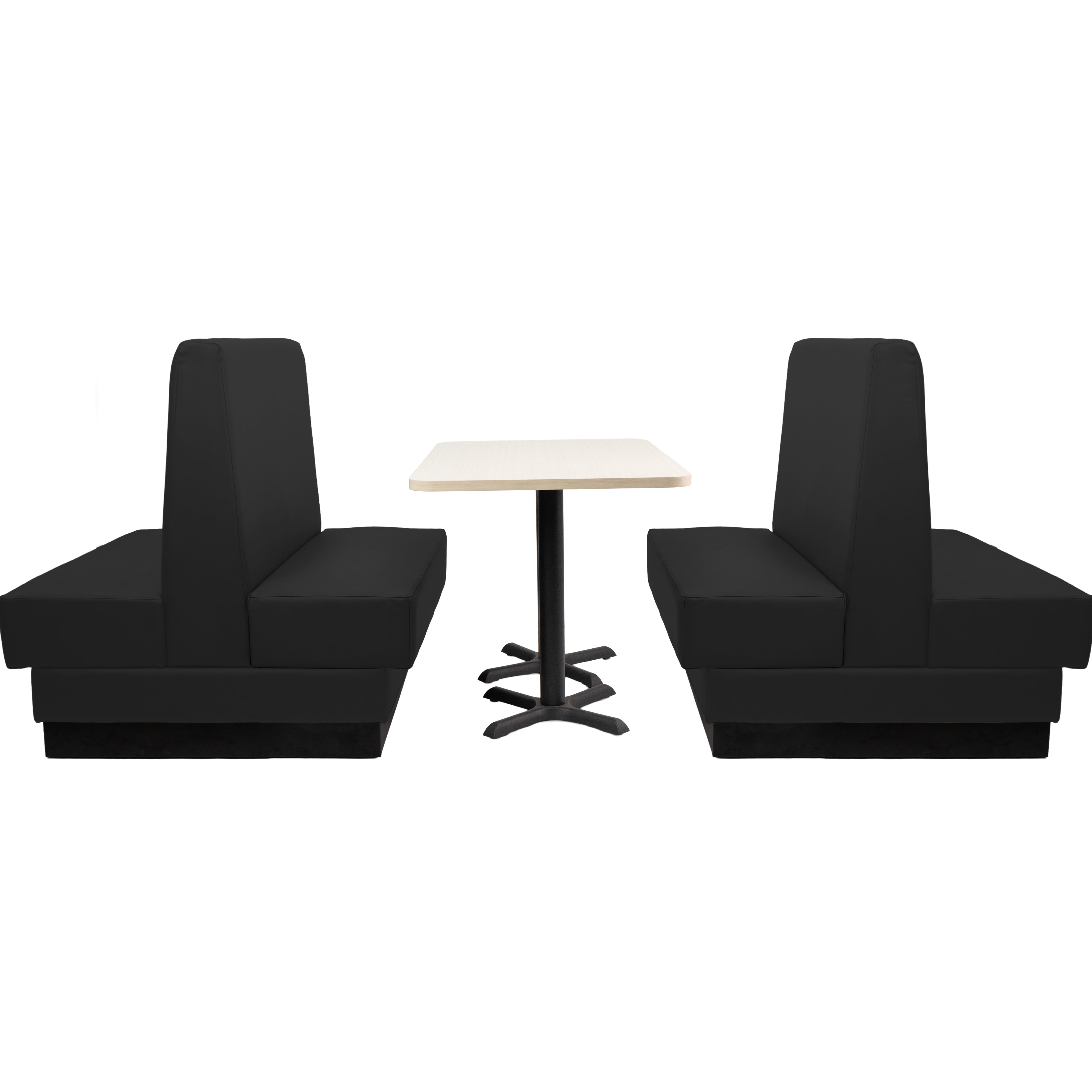 Pro Series Double-Sided Restaurant Booth Seating - Black