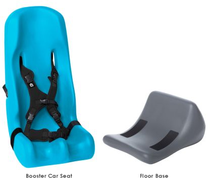 Small  ST Booster Car Seat  w/ Floor Sitter Base - AQUA