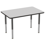 30" x 48" Rectangle T-Molding Activity Table with Adjustable Super Legs - Gray/Black