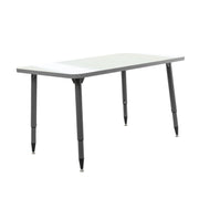 Adapte 30" x 48" Rectangle Dry-Erase Activity Table with Adjustable Tapered Legs - Whiteboard/North Sea