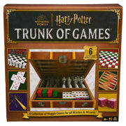 Spin Master Games, Wizarding World of Harry Potter Trunk of Games 6-in-1 Wooden Storage Box, for Muggle Fans of Harry Potter Movies, Chess Wizard, Pick-Up Wands & More, 2-4 Players, for Ages 8 & Up