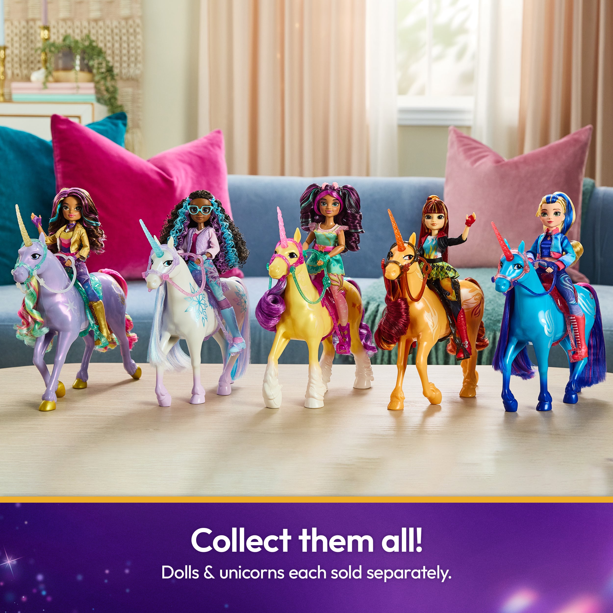 Unicorn Academy, Power of Friendship River with Translucent Saddle & Bridle, 11”, Dolls & Unicorn Toys for Girls Ages 4 and up