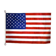 American Flag 30x60 ft. Nylon SolarGuard Nyl-Glo , 100% Made in USA with Sewn Stripes, Appliqued Stars and Roped Heading.
