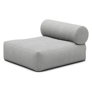Jaxx Tybee Large Outdoor Lounge w/ Bolster and Ottoman - Sunbrella Granite