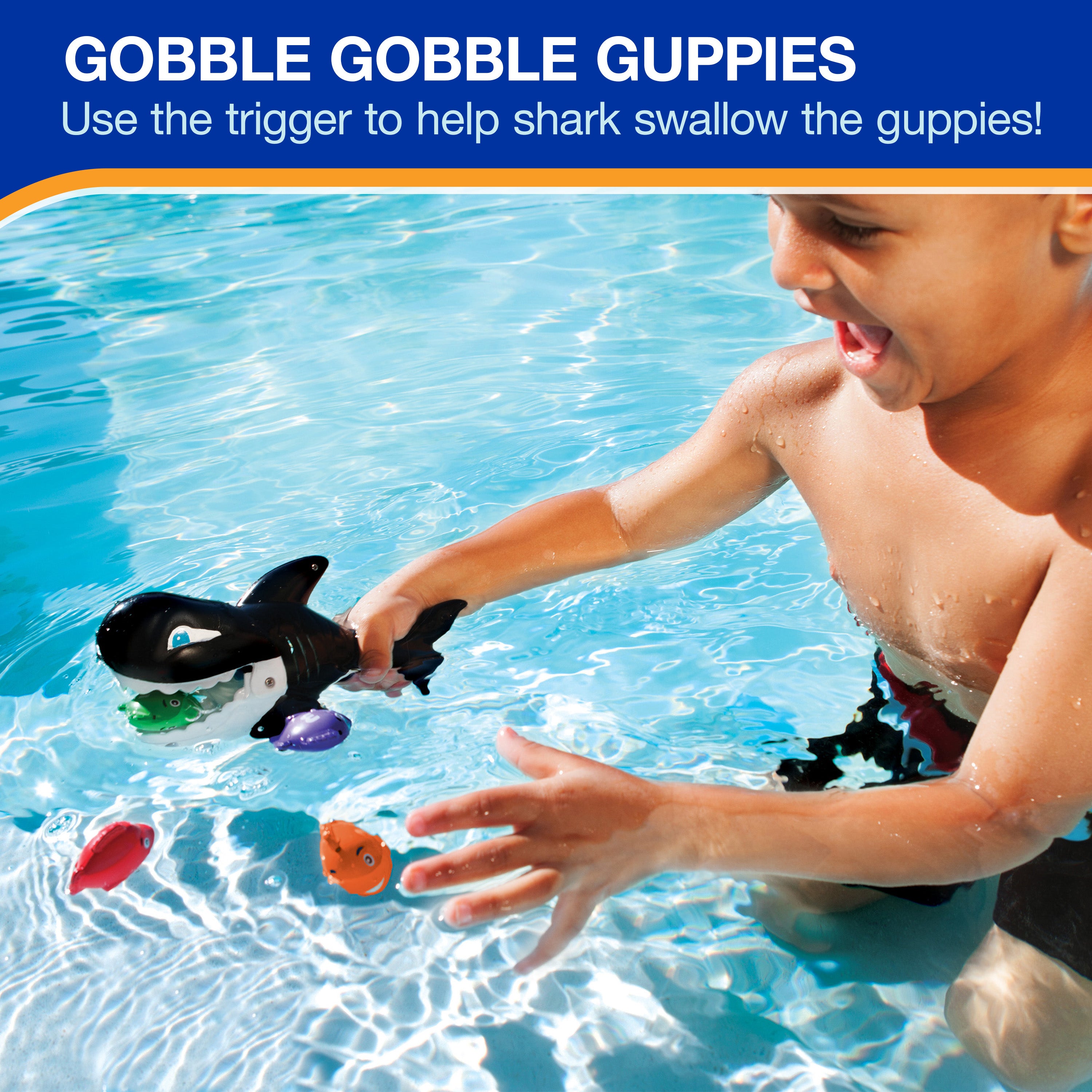SwimWays Gobble Gobble Guppies Educational Water Toy, Pool Party Favors & Bath Toys for Kids Ages 2 and Up