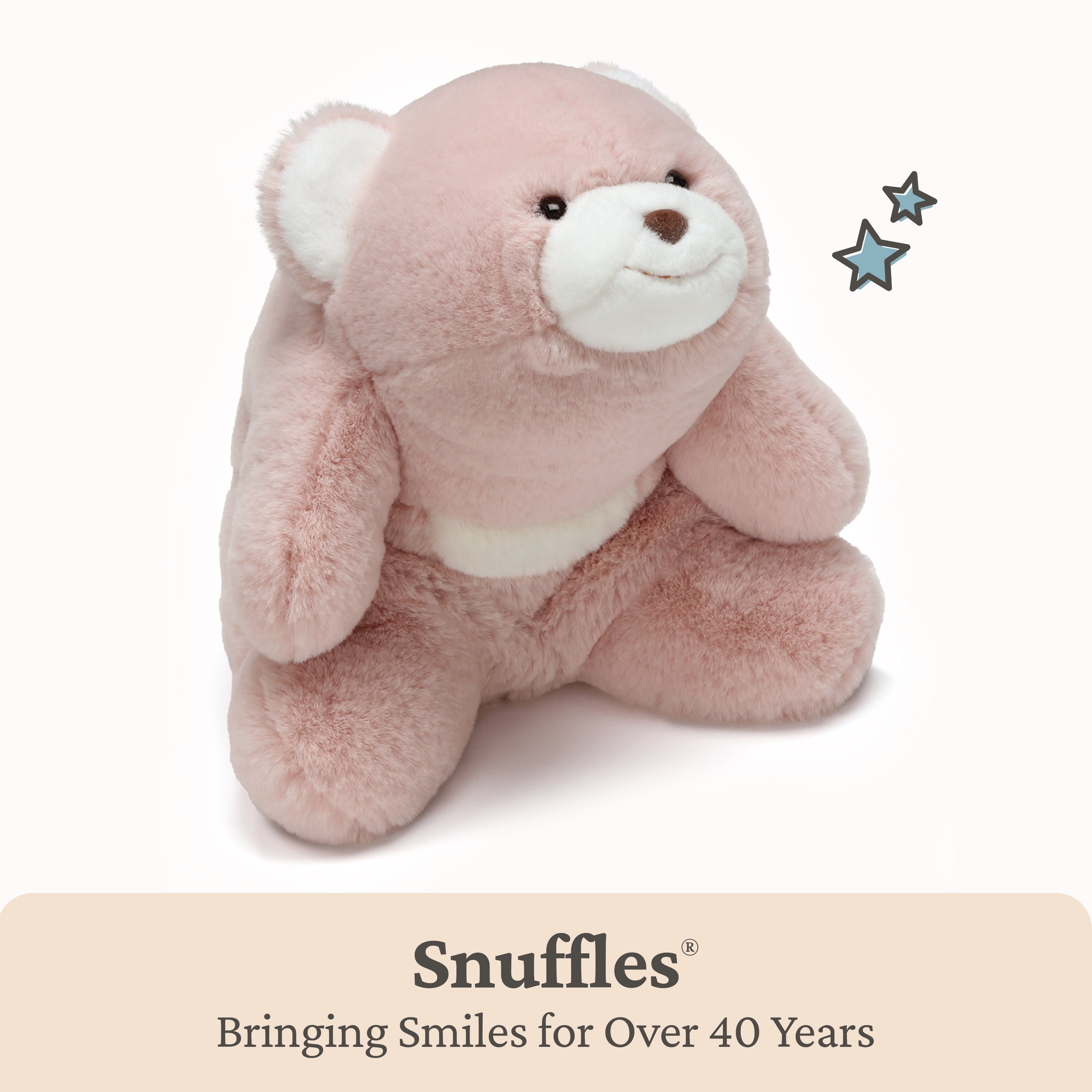 GUND Original Snuffles Teddy Bear, Premium Stuffed Animal for Ages 1 and Up, Pink, 10”