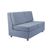Outdoor Armless Sofa with Sunbrella - Canvas Haze