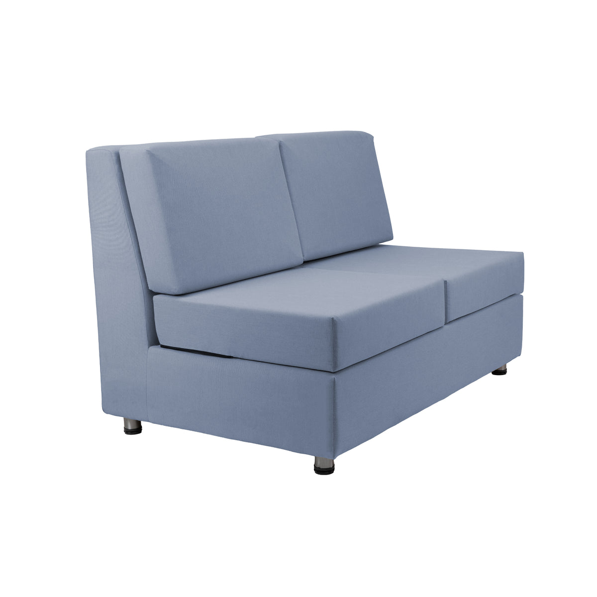 Outdoor Armless Sofa with Sunbrella - Canvas Haze