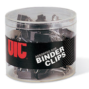 Binder Clips, Assorted Sizes, 60/Tub