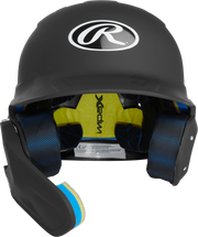 Rawlings Mach Adjust With Lhb Extension Matte Junior Batting Helmet - Black
