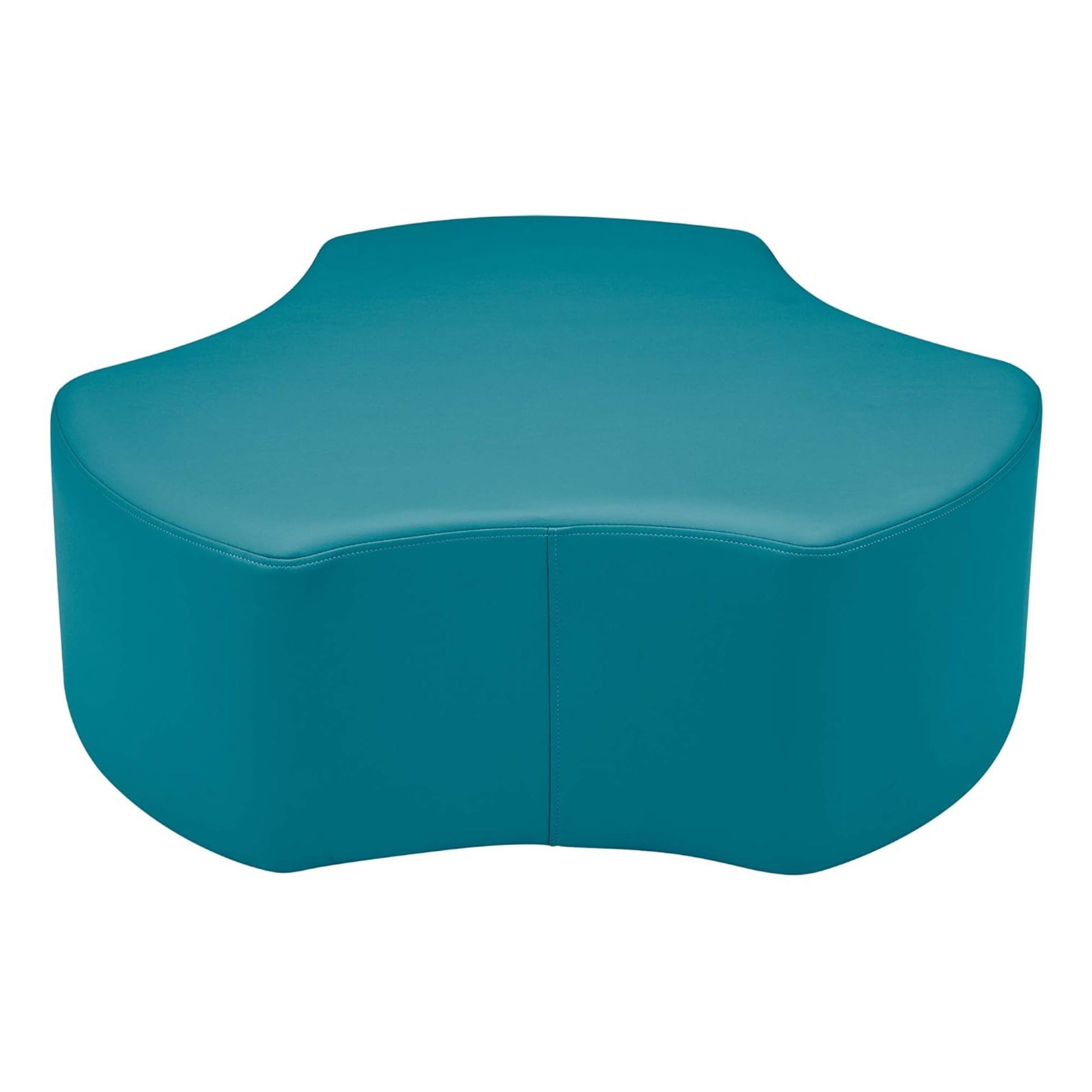 Pro Series Upholstered Spoke Ottoman, 6-Piece Set - Teal
