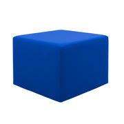 Outdoor 24" Square Ottoman with Sunbrella®, 18" H - Canvas Pacific Blue