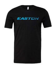 Easton Adult Logo T-Shirt - Small - Black Heather/ Blue Fade