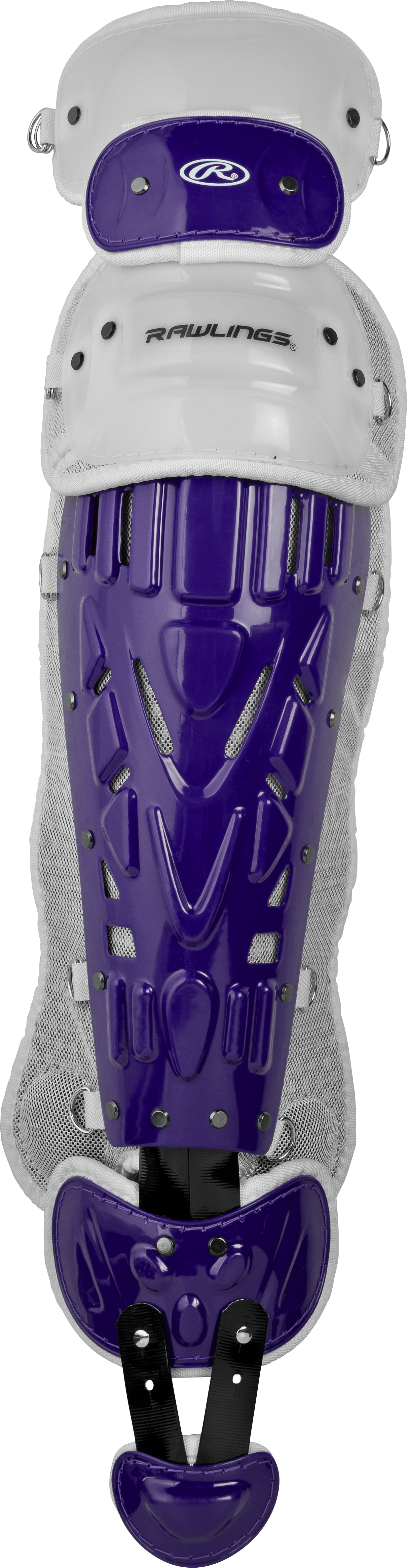 Rawlings Velo 2.0 Adult Catchers Leg Guards - Purple/White