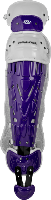 Rawlings Velo 2.0 Adult Catchers Leg Guards - Purple/White