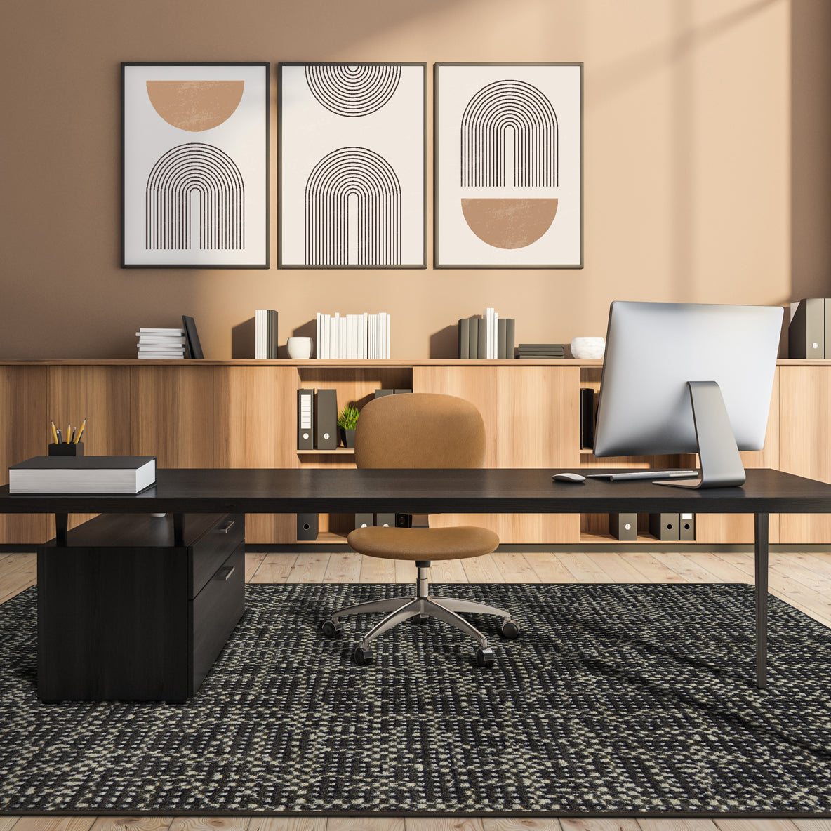 Attractive Choice 3'10" x 5'4" area rug in color Onyx