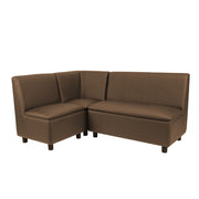 Kid Comfort Collective Modular L-Shaped Seating, 3-Piece Set - Chocolate