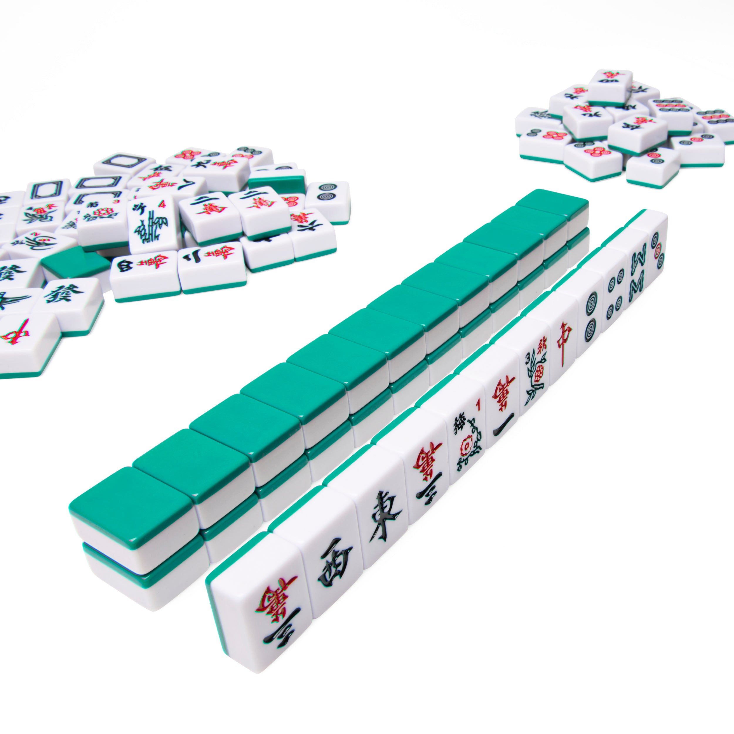 Legacy Deluxe Mah Jong Classic Game with Two-Toned Tiles and Lined Wood Storage Case, Family Game for 4 Players Ages 8 and up