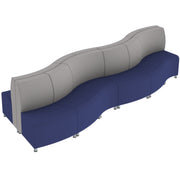 Pro Series Connect Edged Crest Seating, 12-Piece Set - Navy/Gray