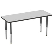 24" x 60" Rectangle Thermofused Activity Table with Adjustable Super Legs - Gray/Black