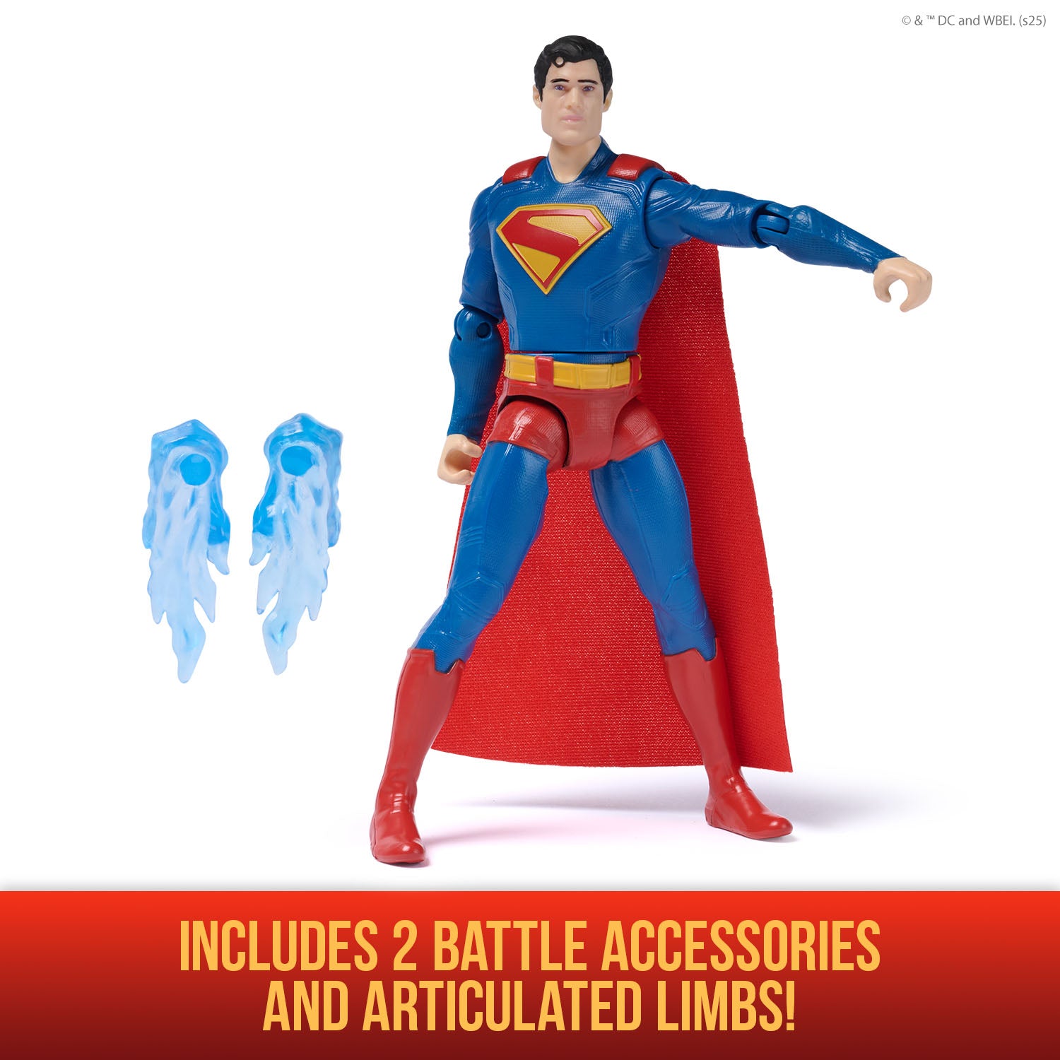 DC Comics, SUPERMAN Epic Strike Action Figure, 6-Inch Tall, Authentic Movie Styling, Includes 2 Accessories, Kids Toys for Boys and Girls Ages 4 and Up