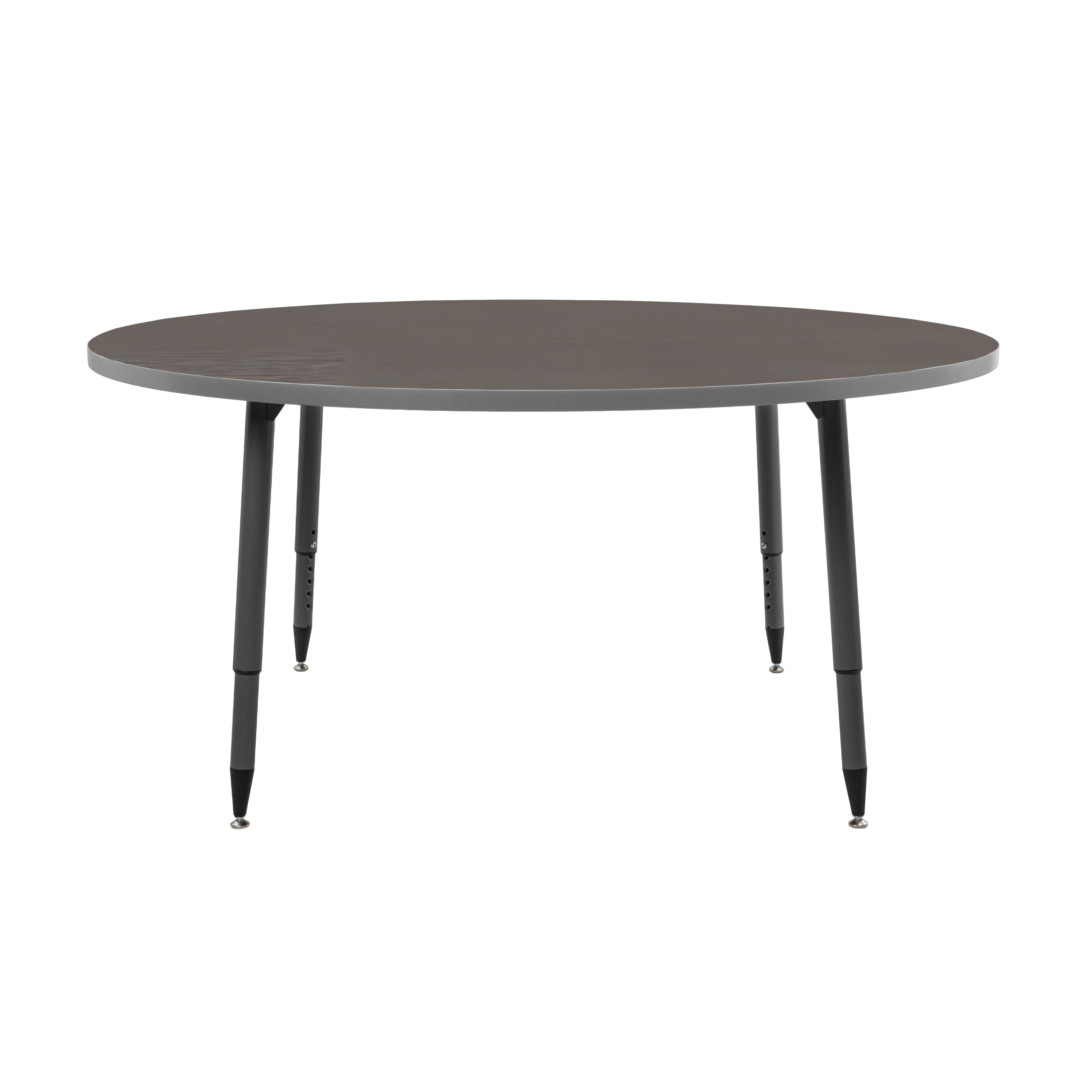 Adapte 60" Round Thermofused Activity Table with Adjustable Tapered Legs - Cosmic Strandz/North Sea