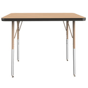 24" x 36" Rectangle T-Molding Activity Table with Adjustable Standard Swivel Glide Legs - Maple/Black/Sand