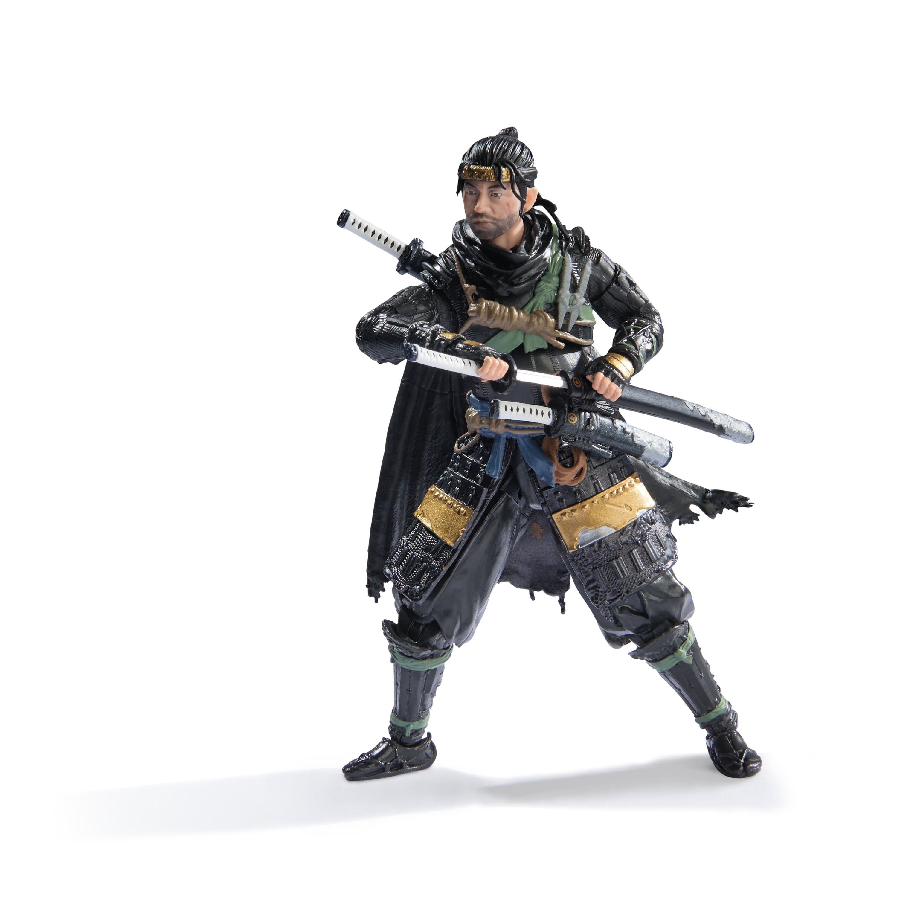 PlayStation, Ghost of Tsushima, 6” Jin Sakai Samurai Action Figure & 2 Accessories, The Shapes Collection, For PS5 Fans & Collectors Ages 17+