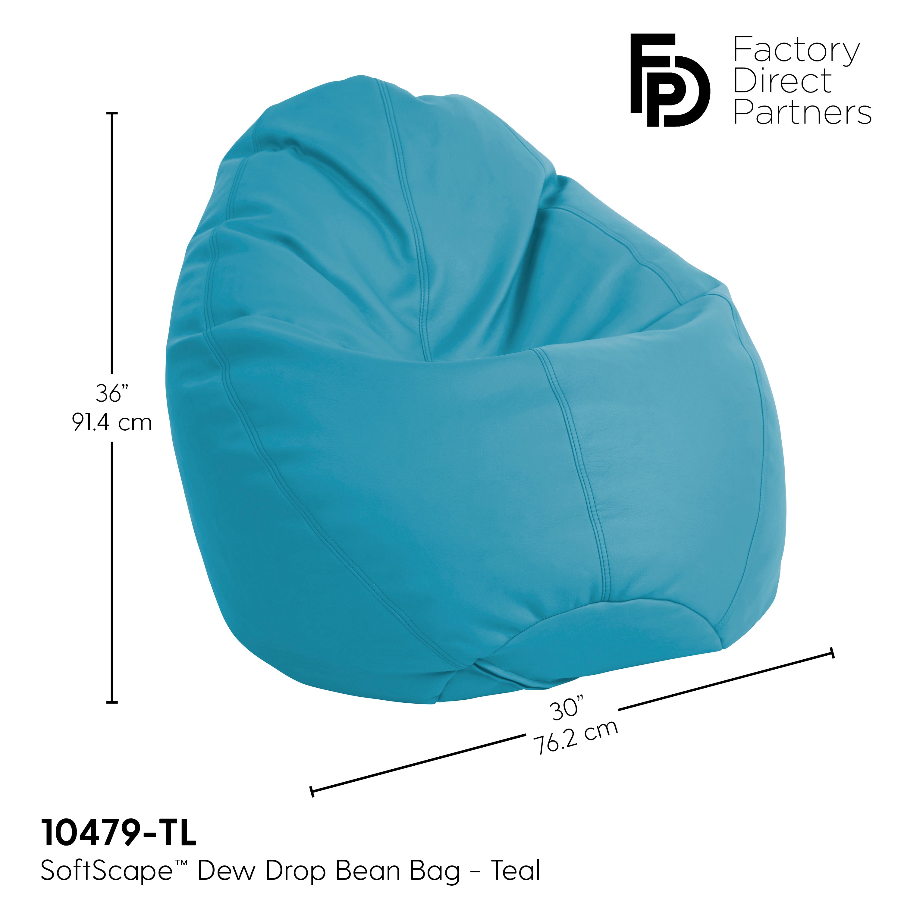 SoftScape Dew Drop Bean Bag - Teal