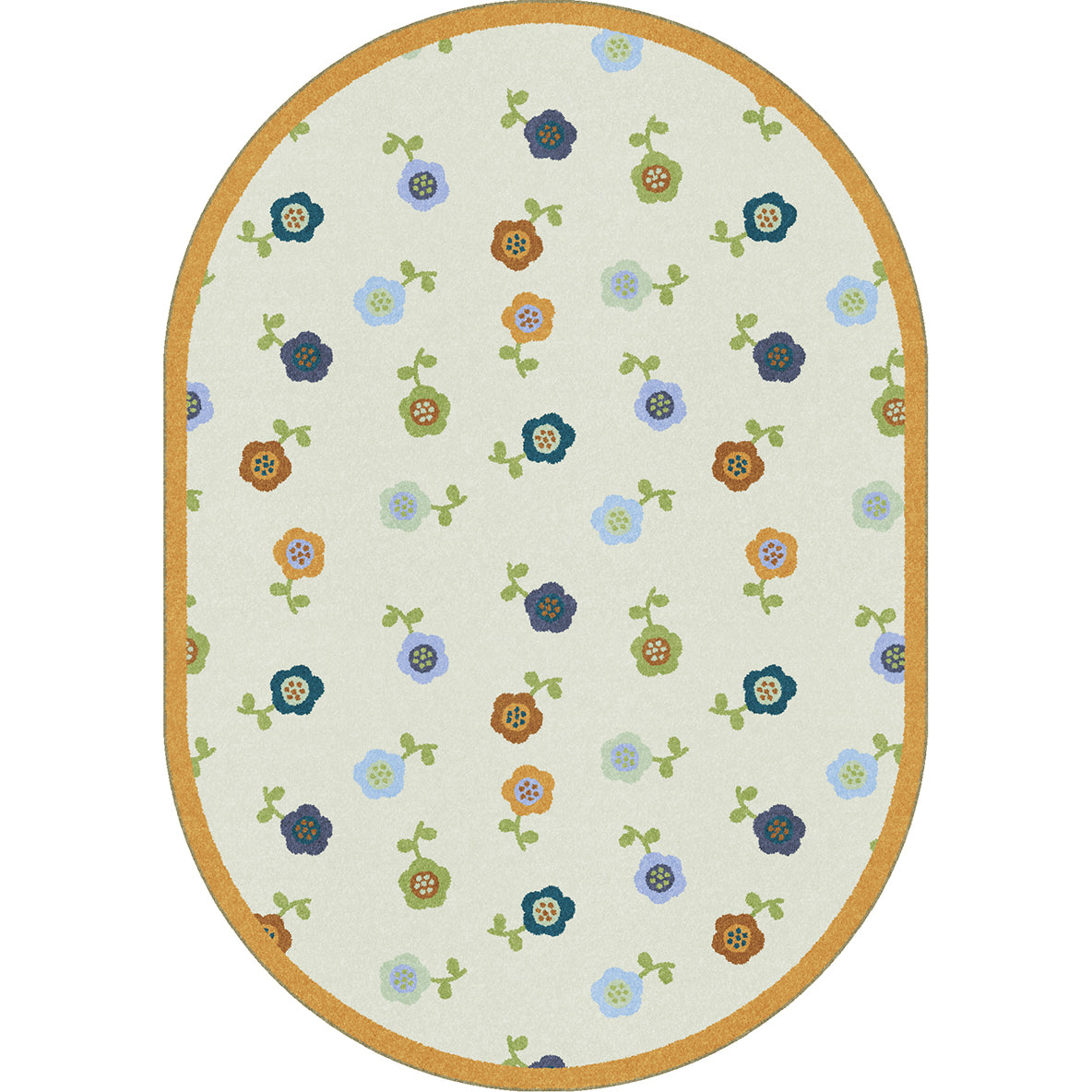Awesome Blossom 5'4" x 7'8" Oval area rug in color Bold