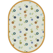 Awesome Blossom 7'8" x 10'9" Oval area rug in color Bold