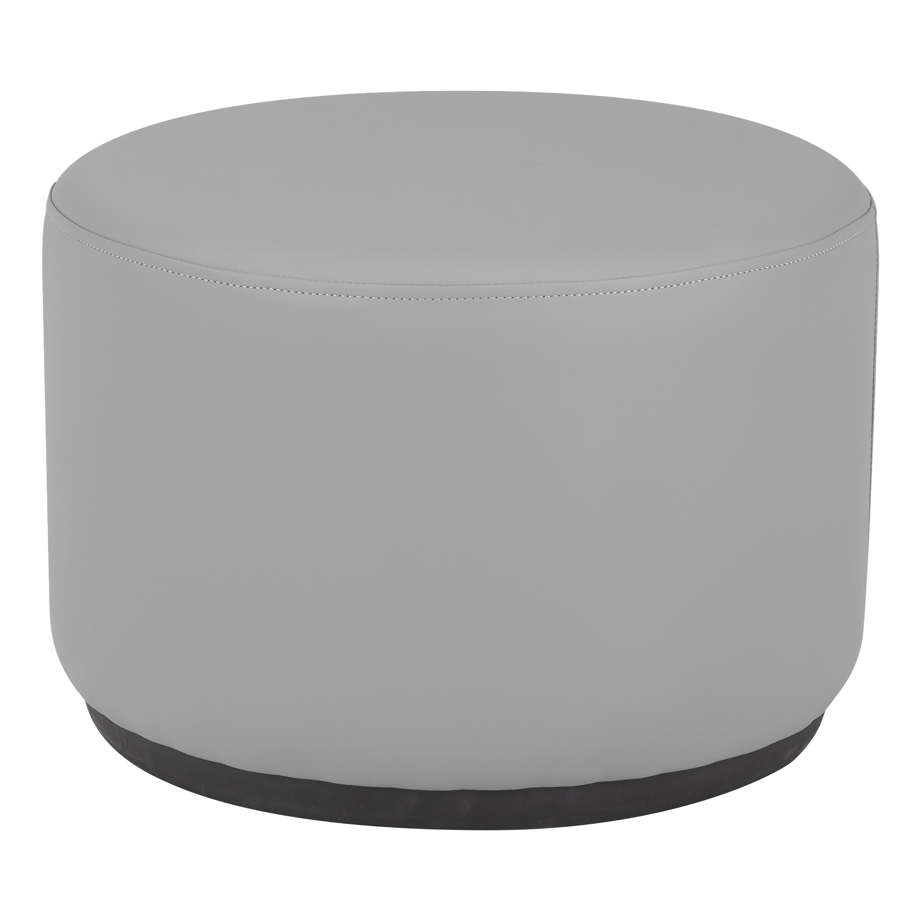 Pro Series Upholstered 18" Round Ottoman Rocker 12" Height - Gray
