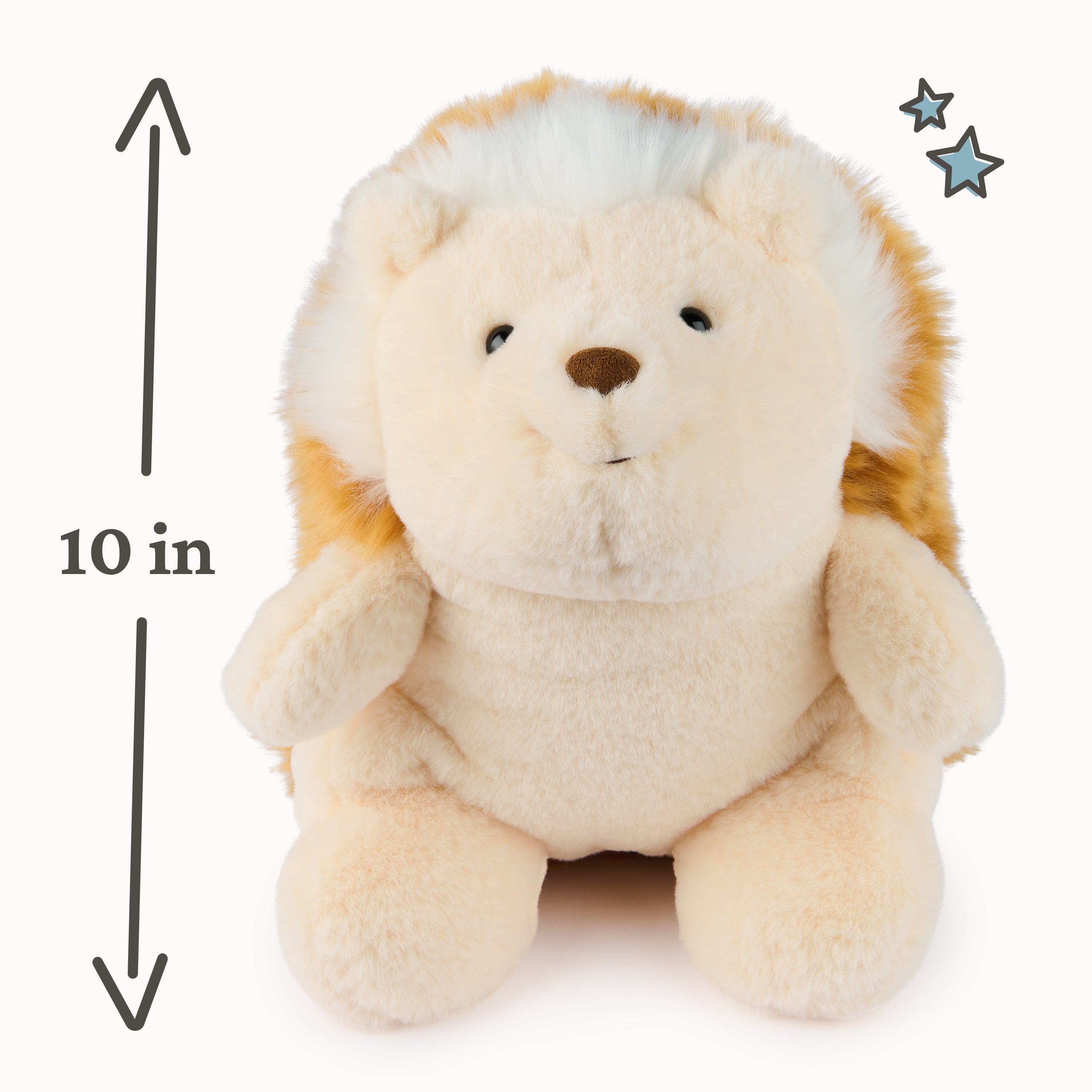 GUND Tea Hedgehog Plush, Premium Stuffed Animal for Ages 1 and Up, Tan/Brown, 10”