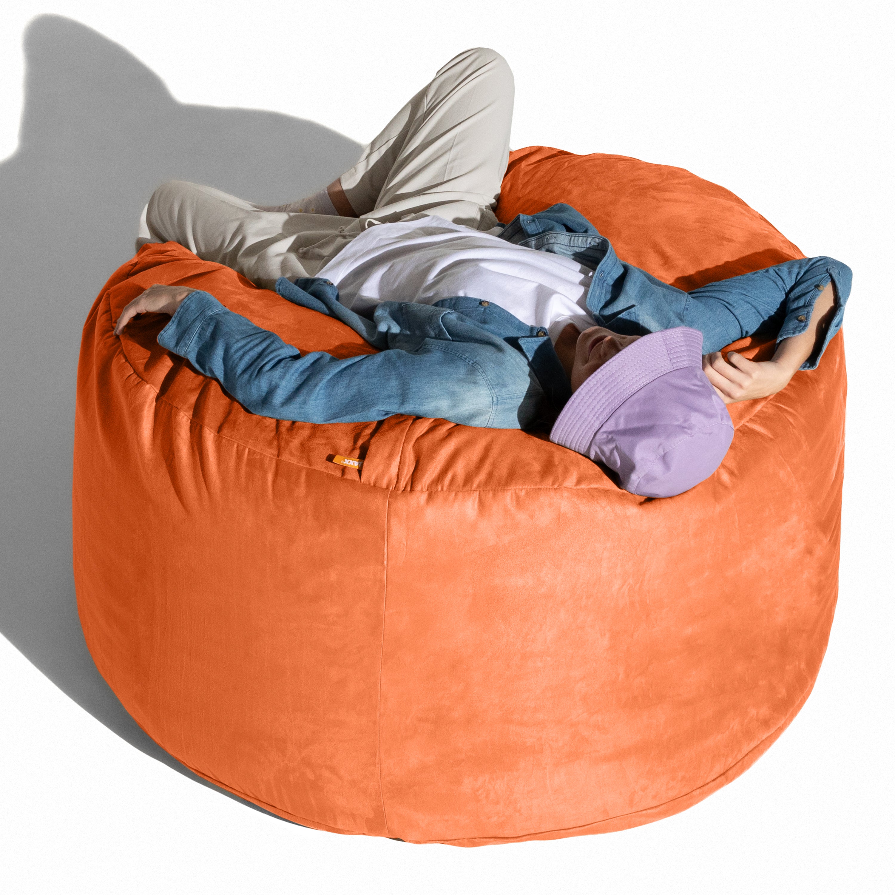 Jaxx 4 ft Round Bean Bag Chair for Adults, Mandarin