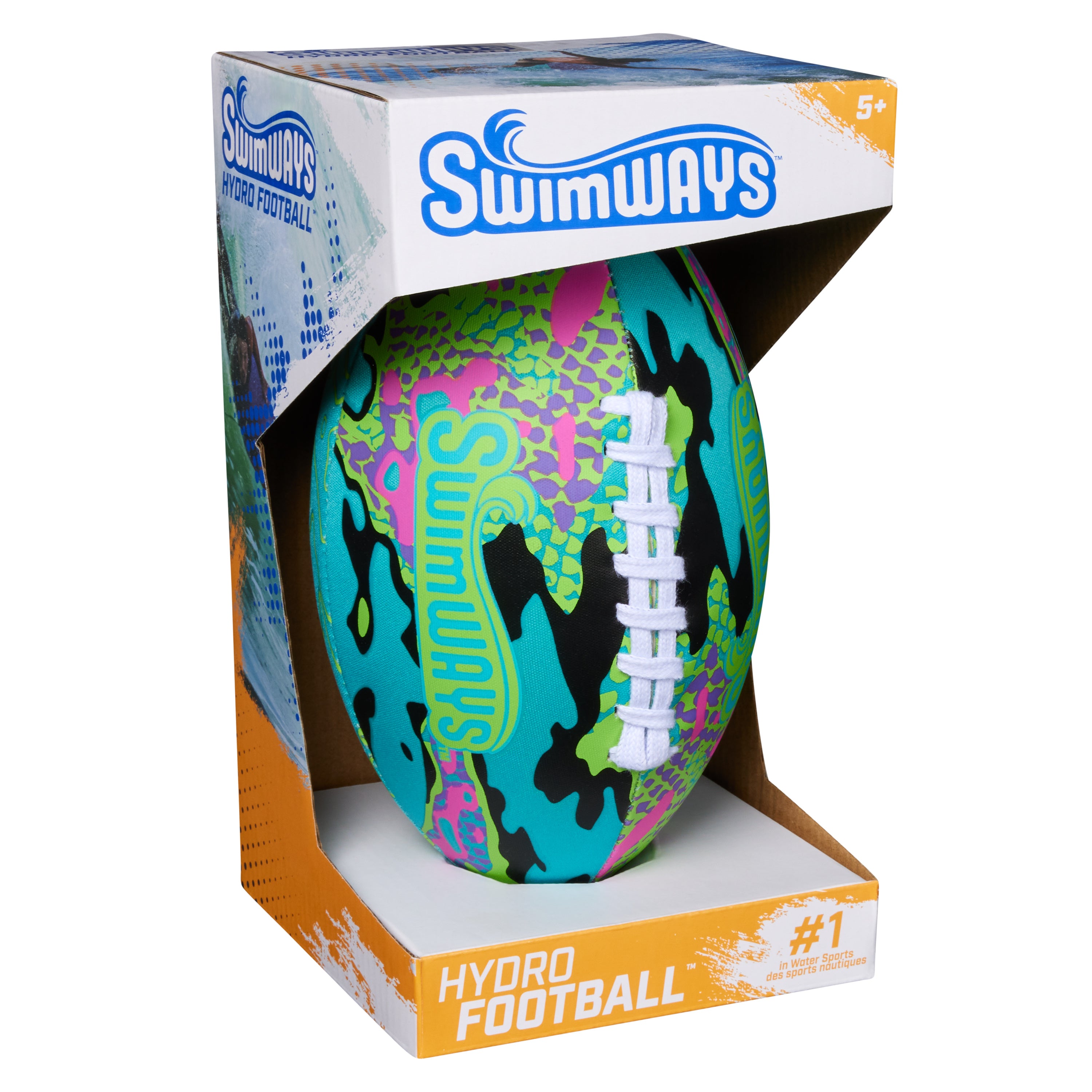 Swimways Hydro Waterproof Football, 9.25 Inches, Styles May Vary